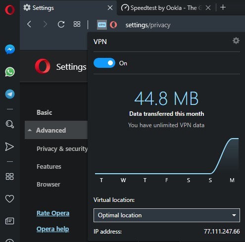 3. Opera VPN