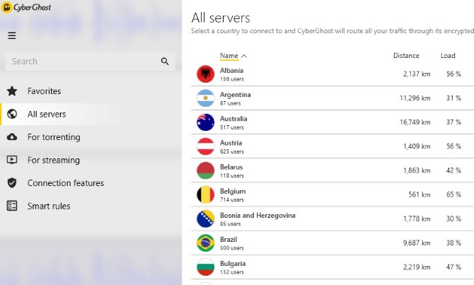 3. CyberGhost Ücretsiz VPN Deneme Sürümünü Deneyin